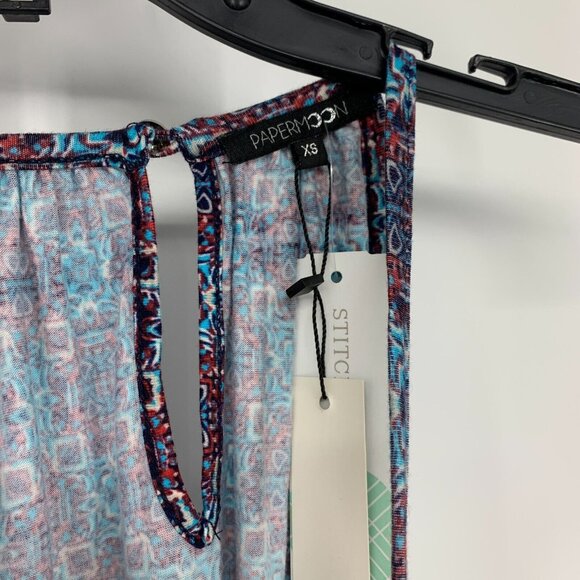 Papermoon Top Samala Blue Halter Knit Sleeveless Stitch Fix NWT - Picture 4 of 9